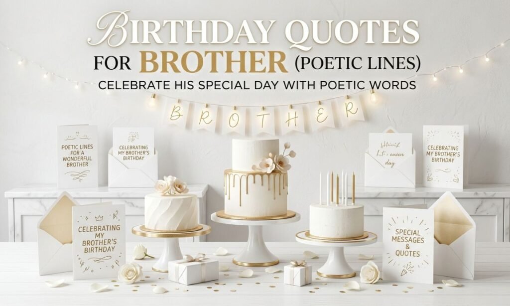 Birthday Quotes For Brother (Poetic Lines)
