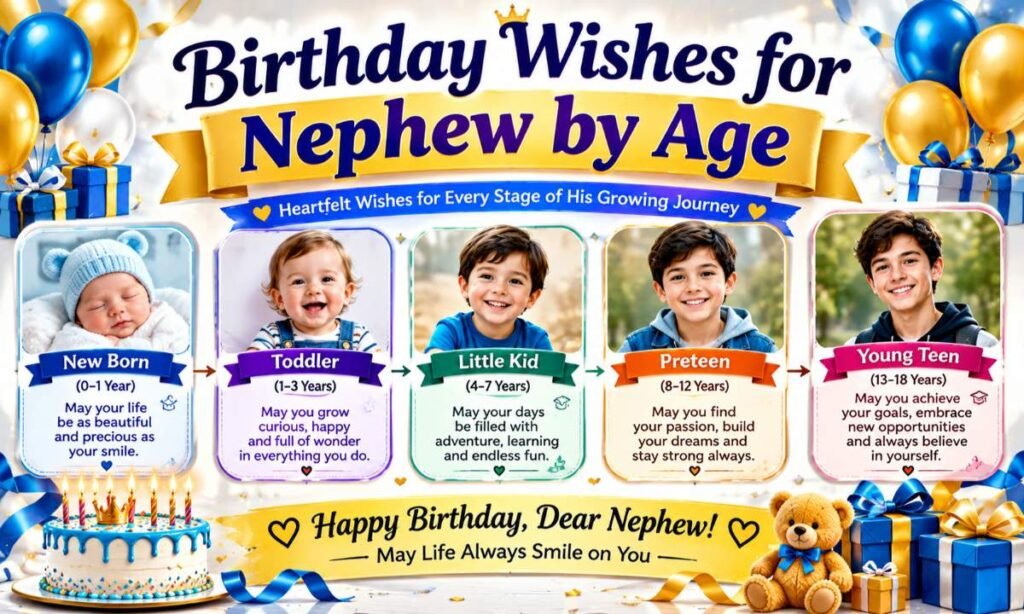 Birthday Wishes for Nephew by Age