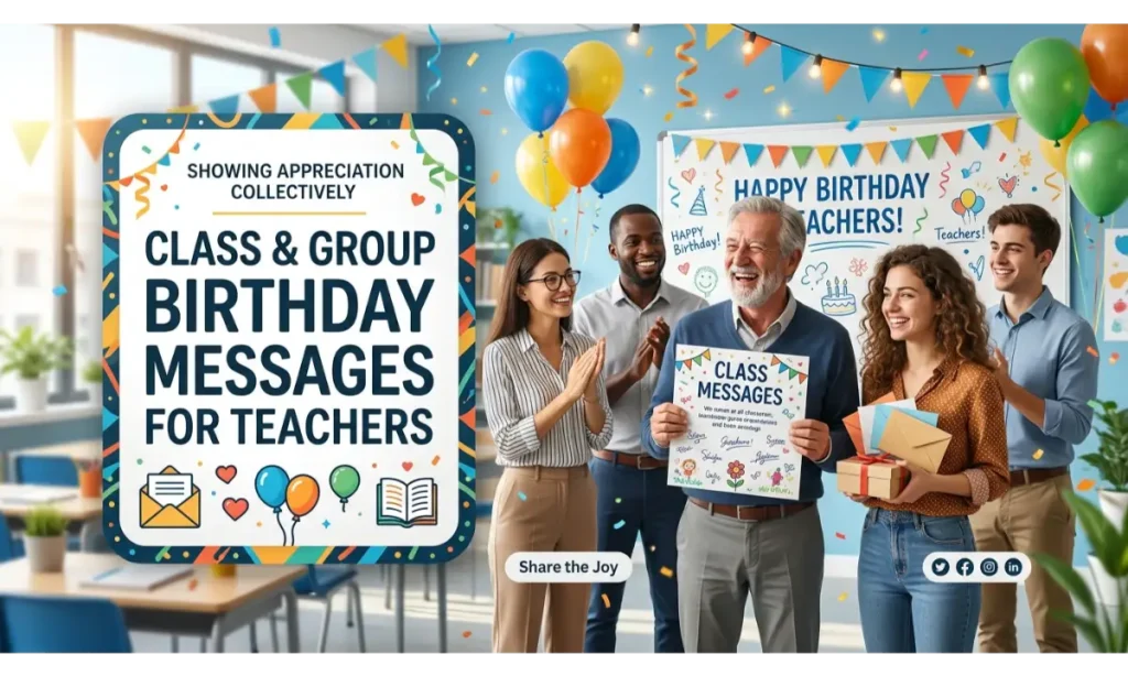 Class & Group Birthday Messages for Teachers