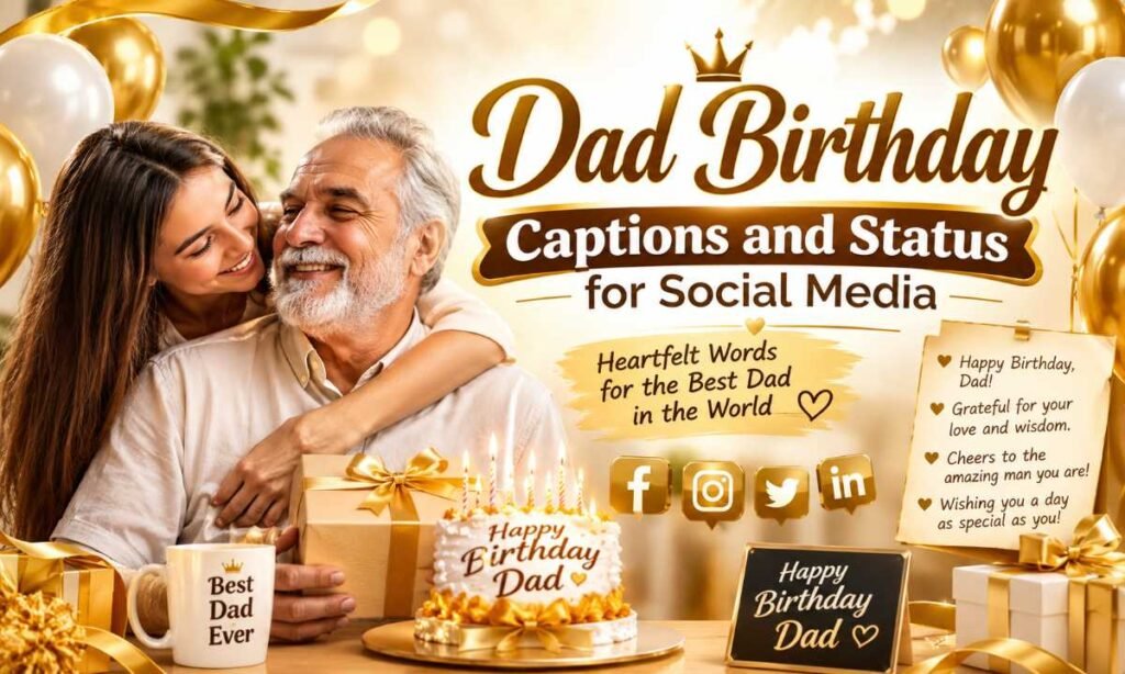 Dad Birthday Captions and Status for Social Media