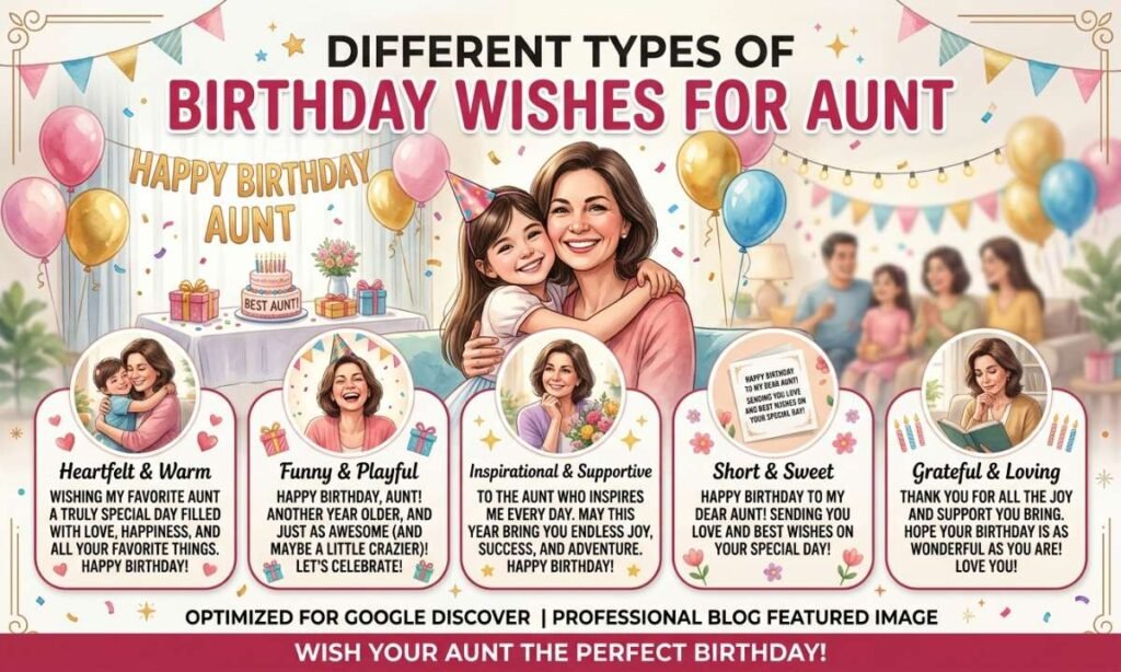 Different Types of Birthday Wishes for Aunt