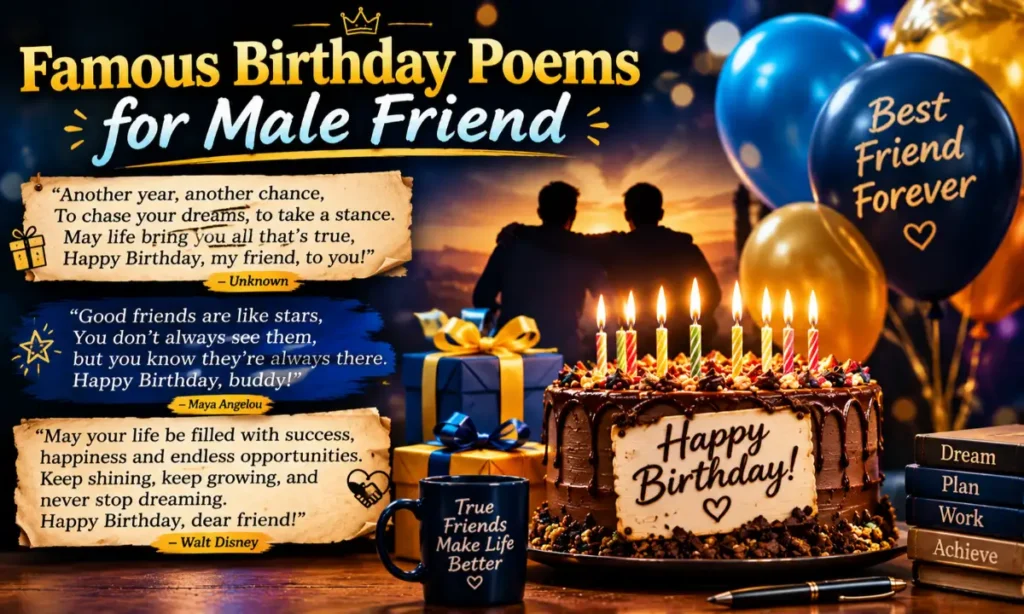 Famous Birthday Poems for Male Friend