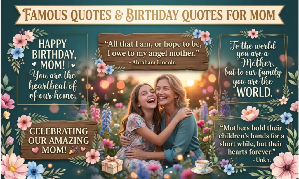 Famous Quotes & Birthday Quotes for Mom