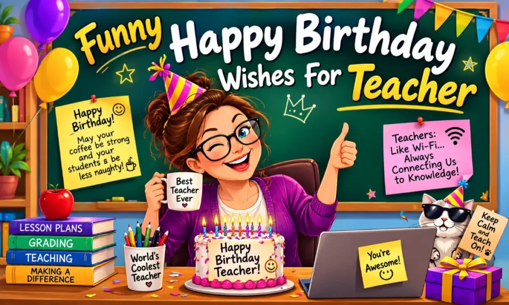 Funny Happy Birthday Wishes For Teacher