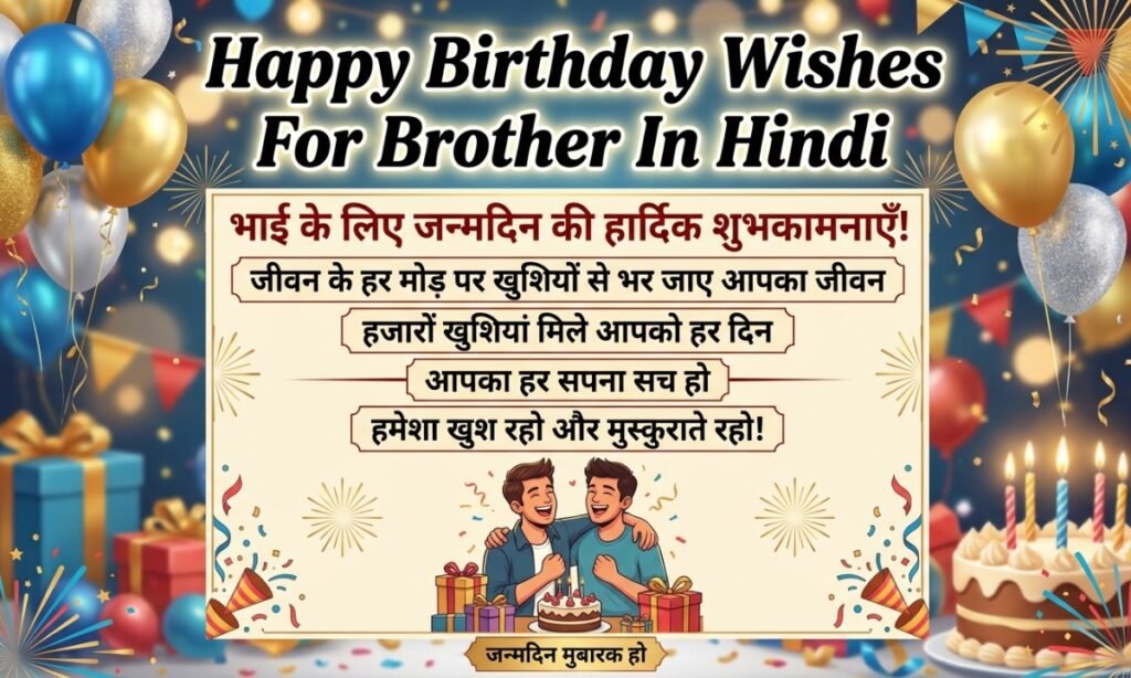 Happy Birthday Wishes For Brother In Hindi