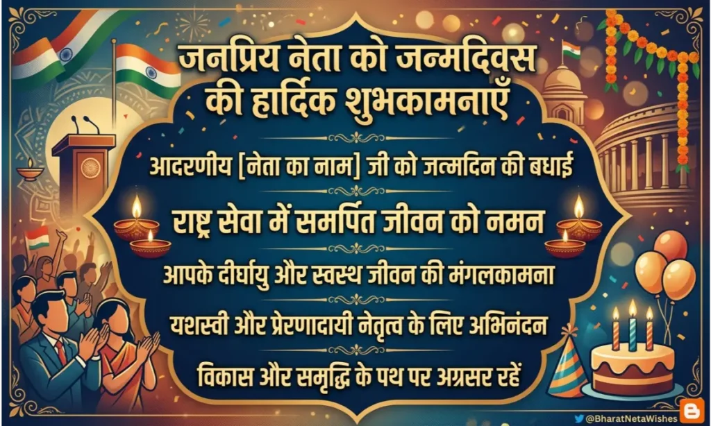 Happy Birthday Wishes For Political Leader In Hindi