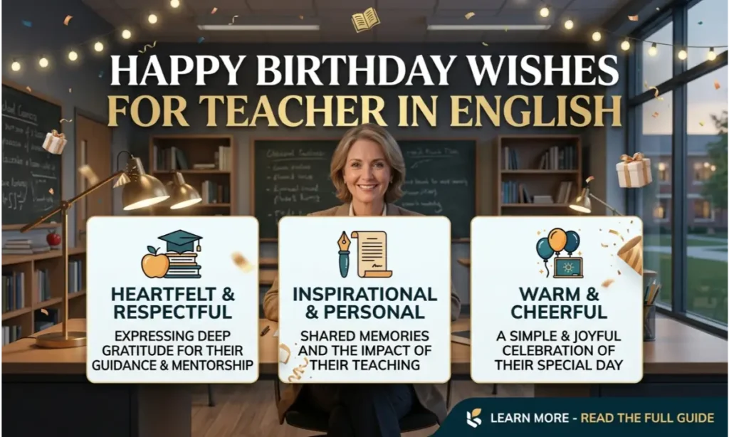 Happy Birthday Wishes For Teacher In English