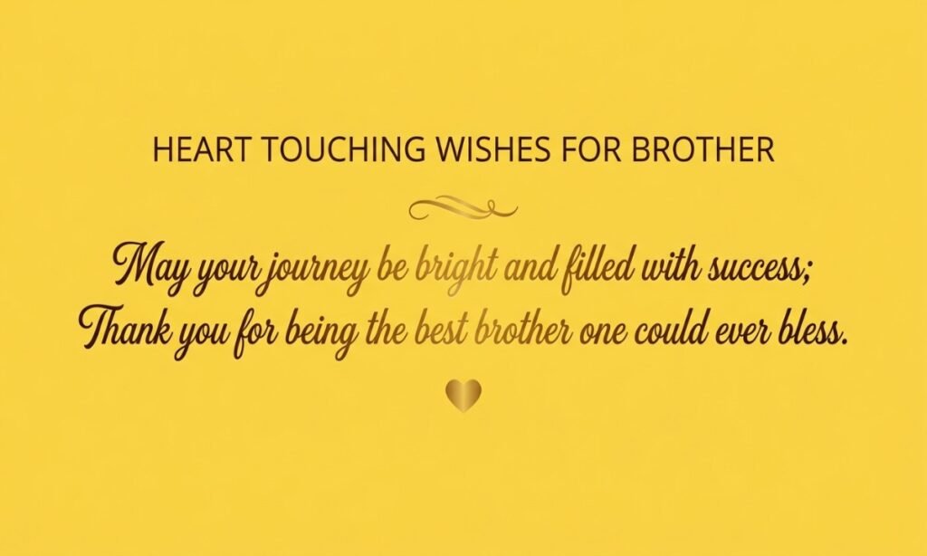 Heart Touching Wishes for Brother 2 Line