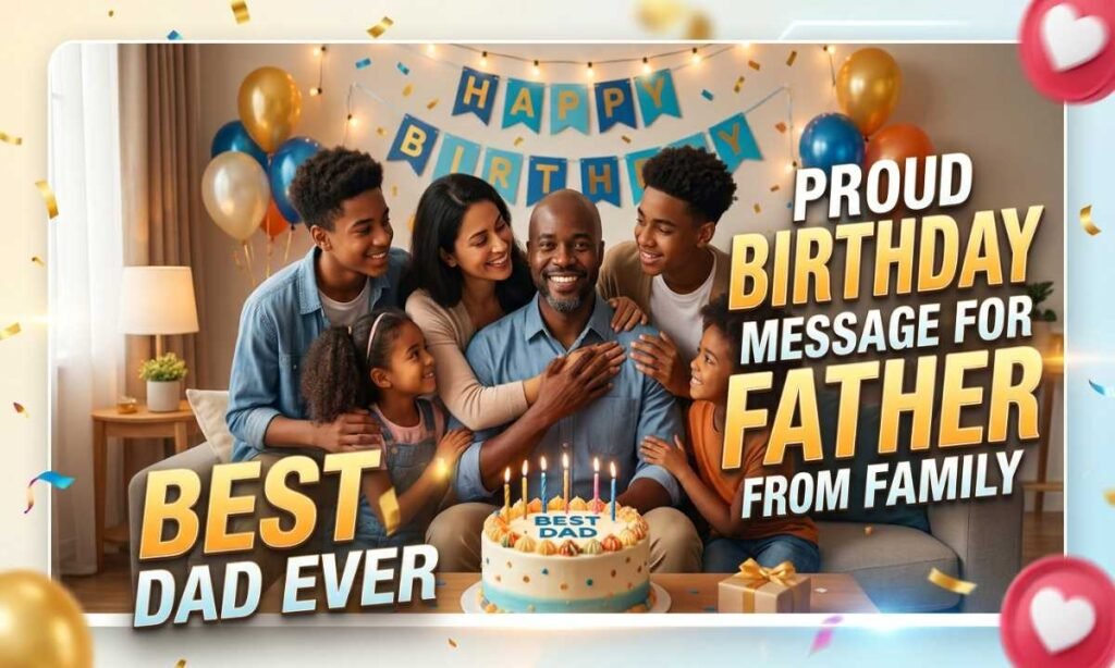 Proud Birthday Message for Father From Family