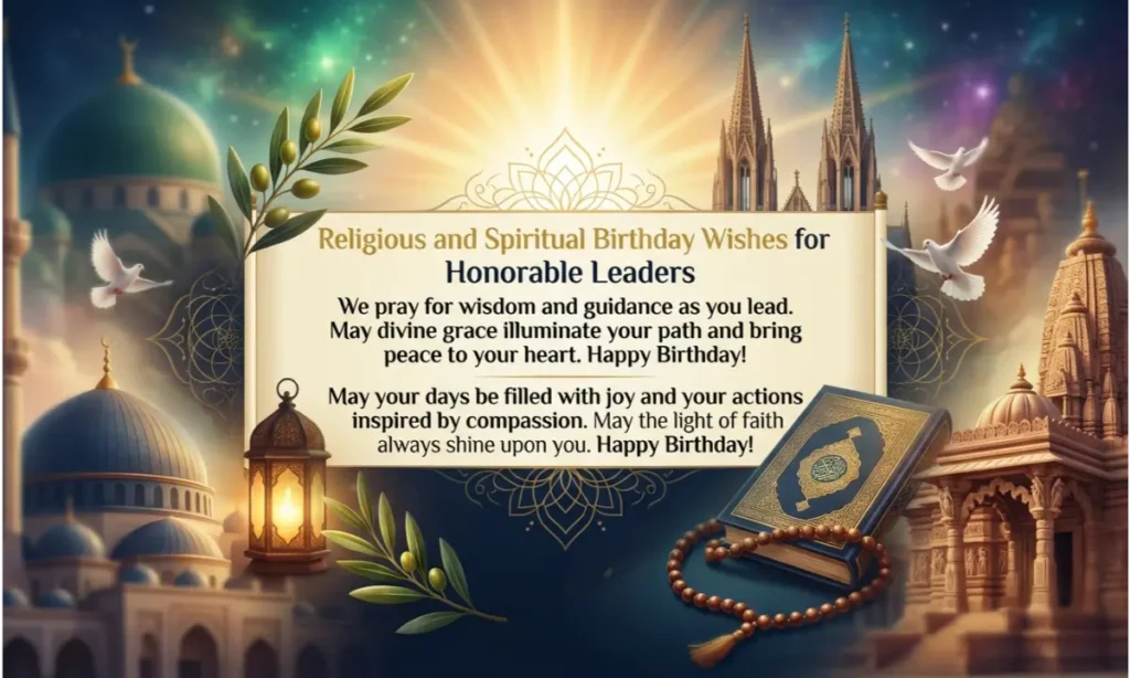 Religious and Spiritual Birthday Wishes for Honorable Leaders