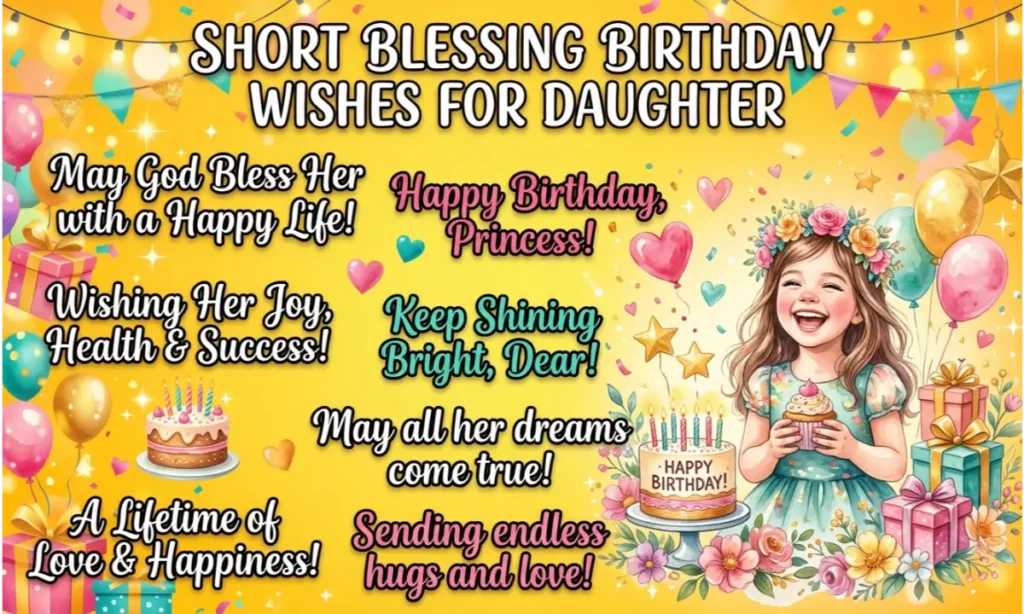 Short Blessing Birthday Wishes For Daughter