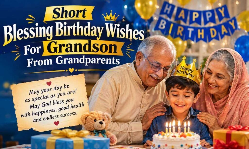 Short Blessing Birthday Wishes For Grandson From Grandparents