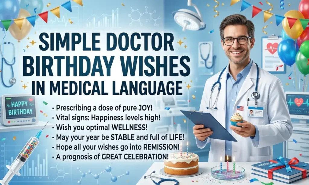 Simple Doctor Birthday Wishes in Medical Language