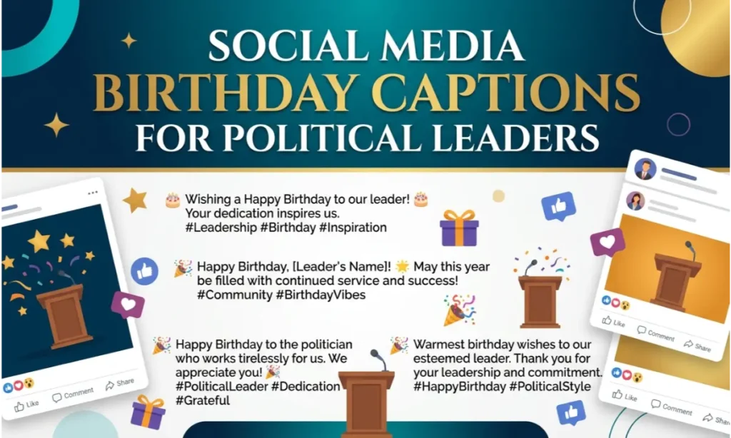 Social Media Birthday Captions for Political Leaders