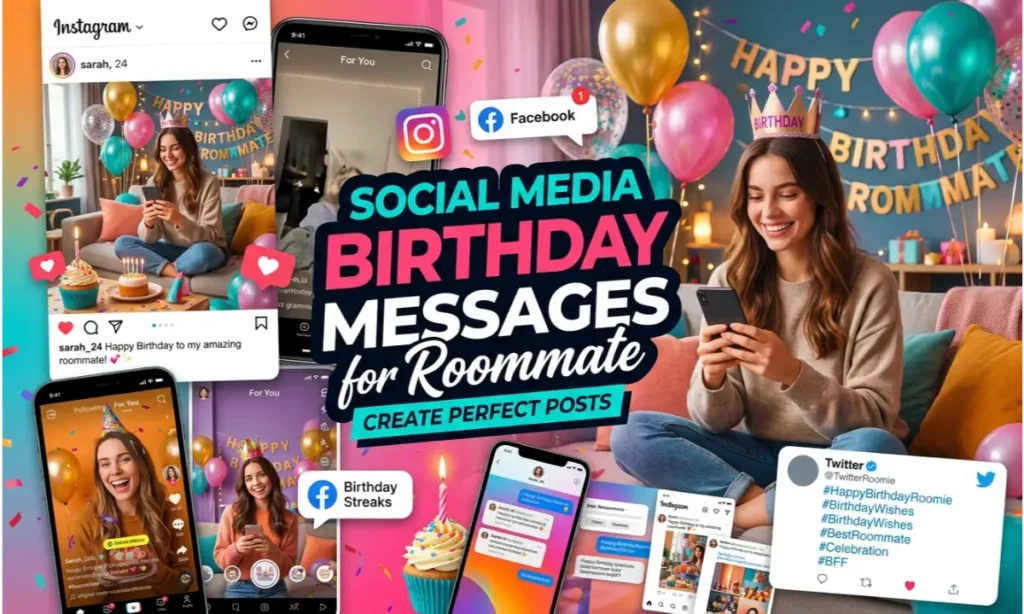 Social Media Birthday Messages for Roommate