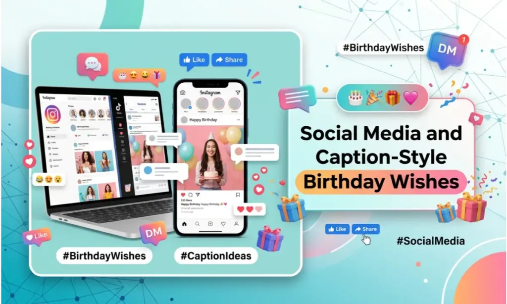 Social Media and Caption-Style Birthday Wishes