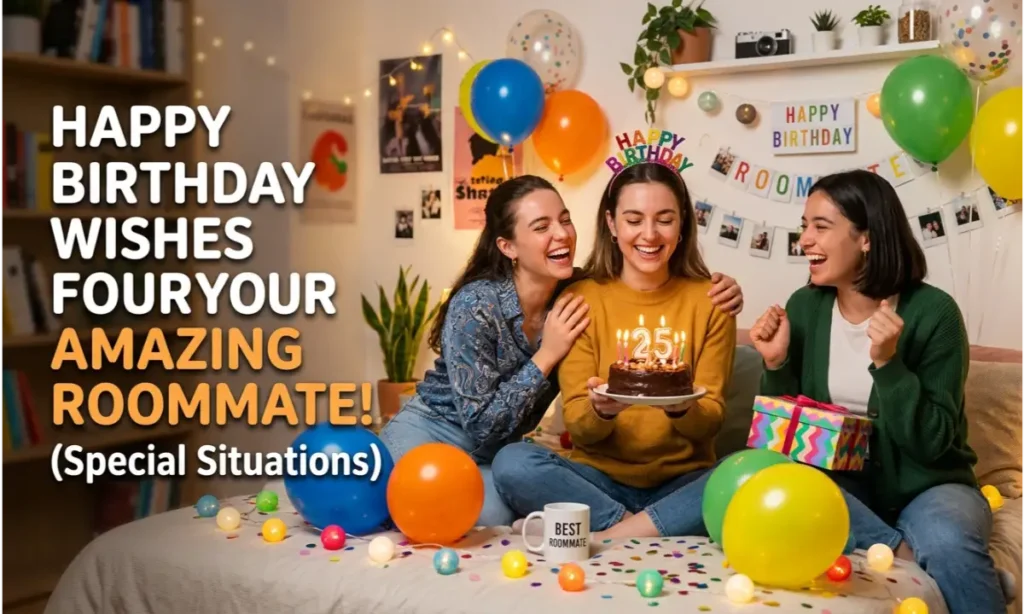 Special Situations Happy Birthday Wishes for Roommate