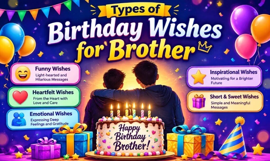 Types of Birthday Wishes for Brother