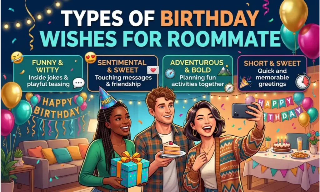 Types of Birthday Wishes for Roommate