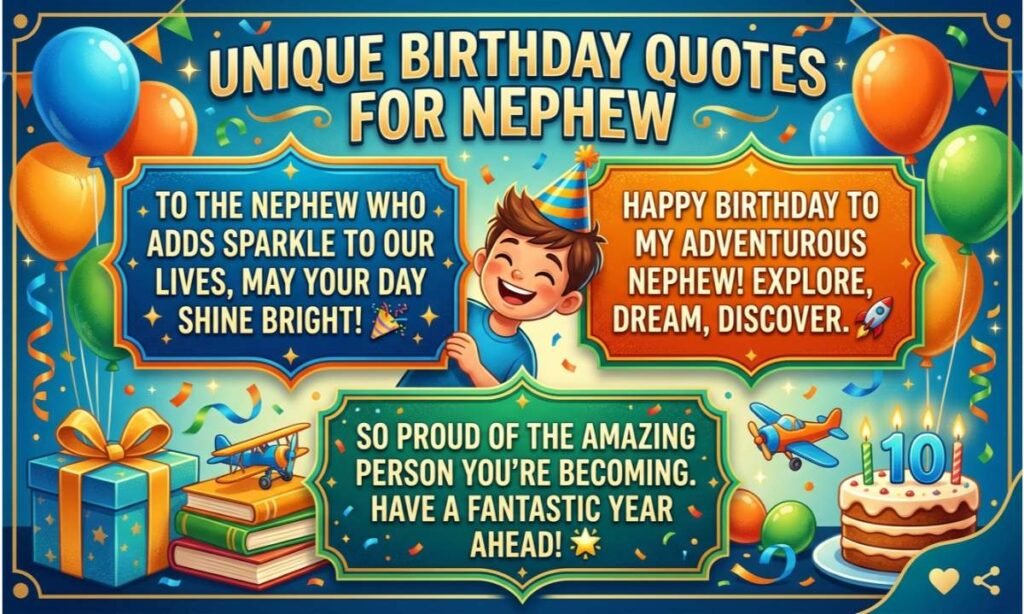 Unique Birthday Quotes for Nephew