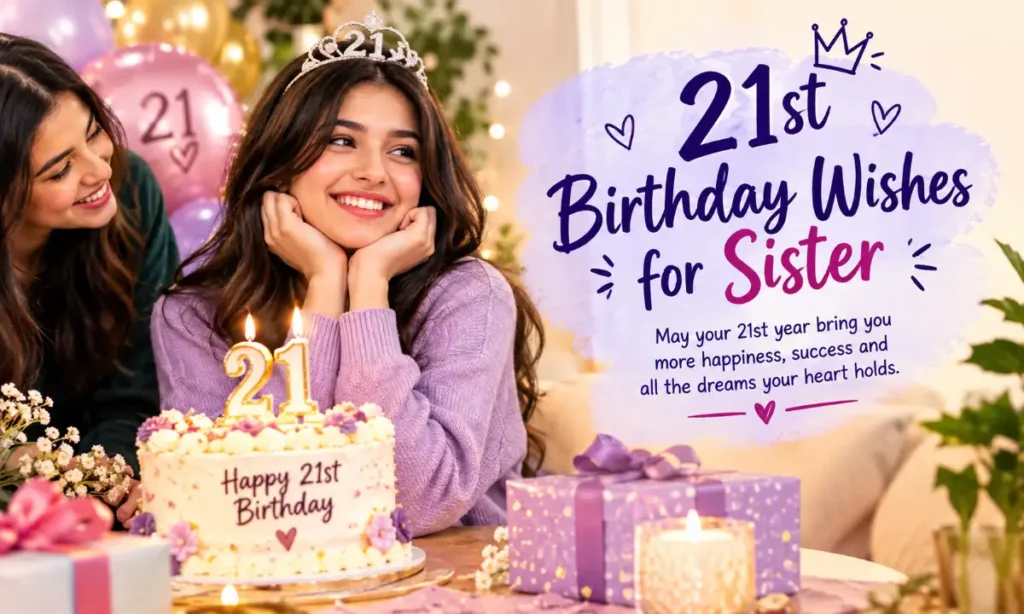 21st Birthday Wishes for Sister