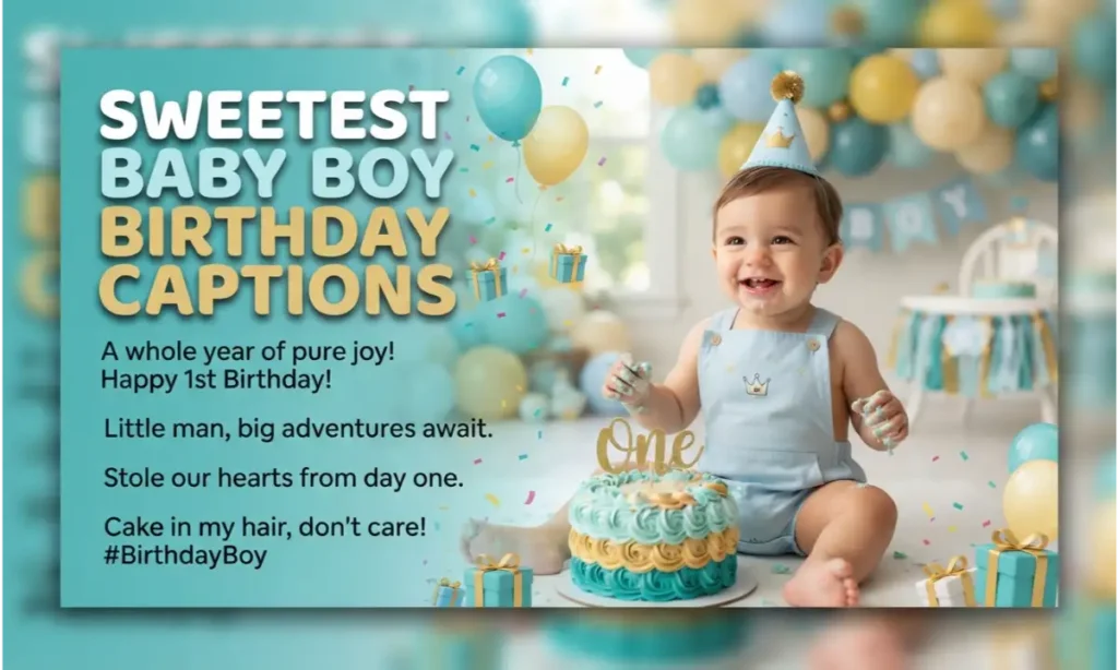 Baby Boy Birthday Captions