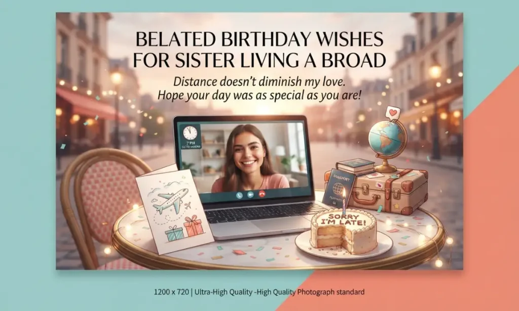 Belated Birthday Wishes for Sister Living Abroad