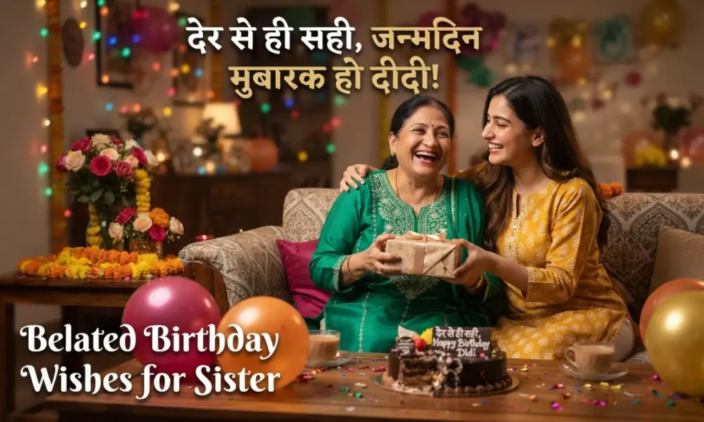 Belated Happy Birthday Wishes for Sister in Hindi