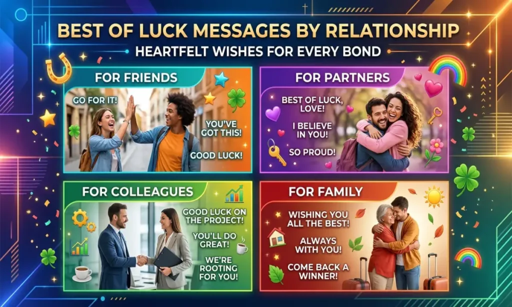 Best of Luck Messages by Relationship