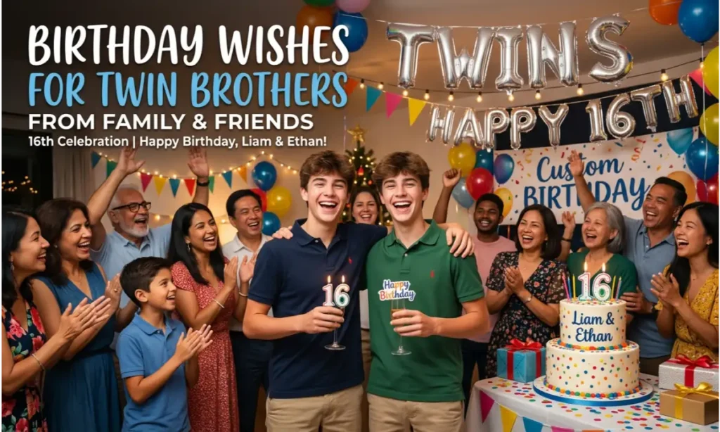 Birthday Wishes for Twin Brothers from Family