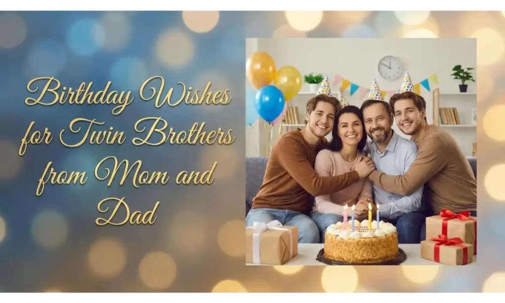 Birthday Wishes for Twin Brothers from Mom and Dad