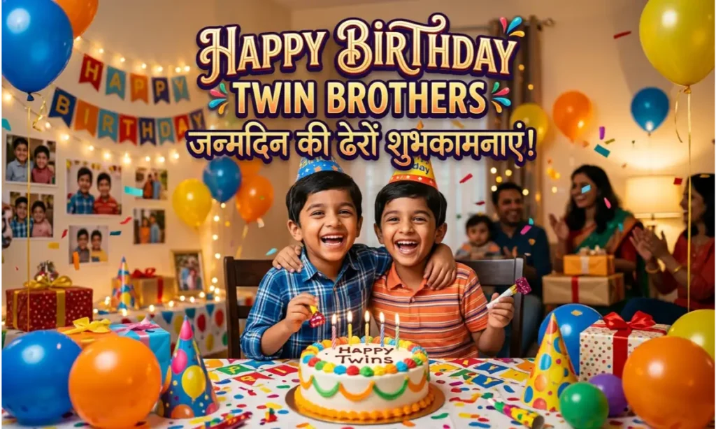 Birthday Wishes for Twin Brothers in Hindi