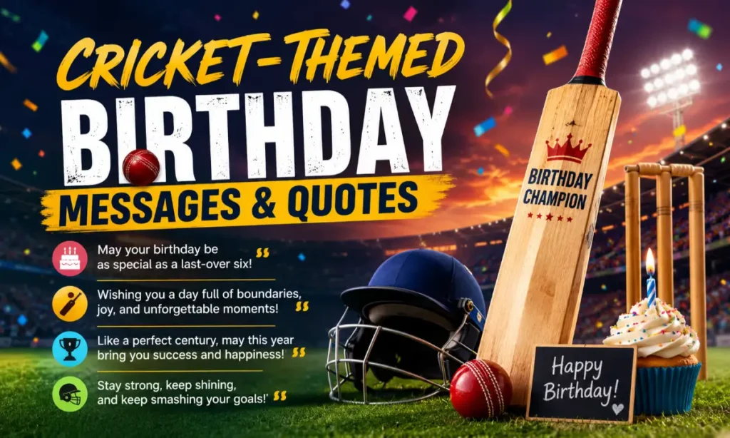 Cricket-Themed Birthday Messages & Quotes
