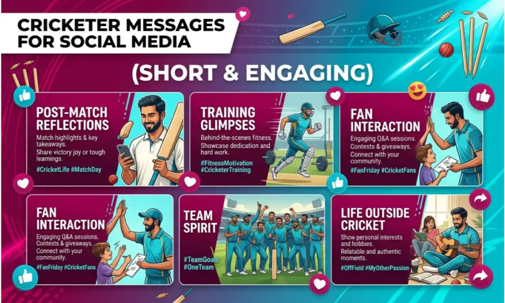 Cricketer Messages For Social Media (Short & Engaging)