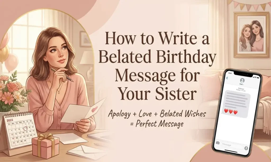 How to Write a Belated Birthday Message for Your Sister