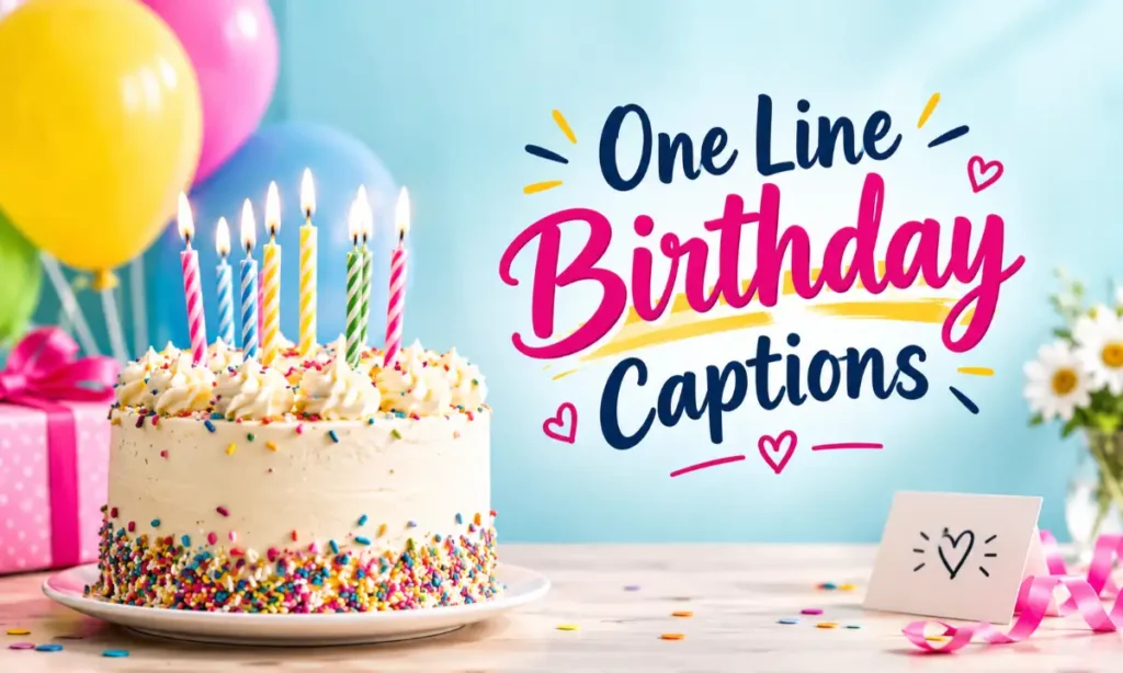 One Line Birthday Captions