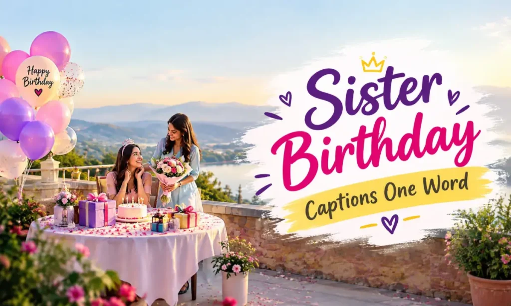 Sister Birthday Captions One Word