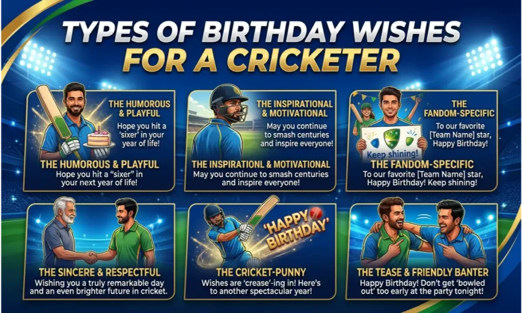 Types of Birthday Wishes for Cricketer