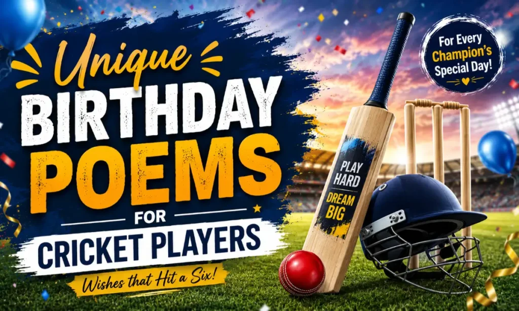 Unique Birthday Poems for Cricket Players