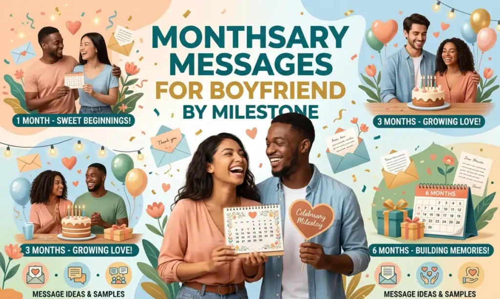 Messages for Boyfriend by Milestone