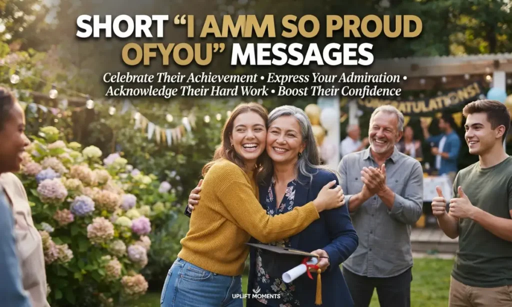 Short I Am So Proud Of You Messages