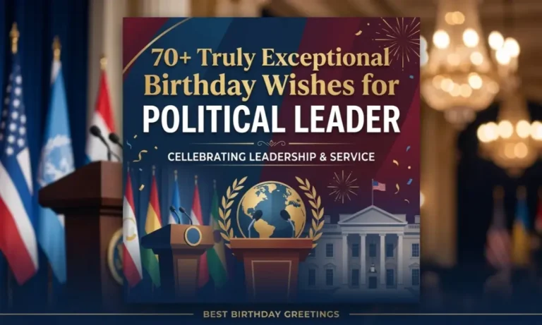 70+ Truly Exceptional Birthday Wishes for Political Leader