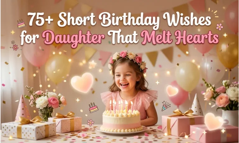 75+ Short Birthday Wishes for Daughter That Melt Hearts