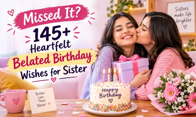 Heartfelt Belated Birthday Wishes for Sister