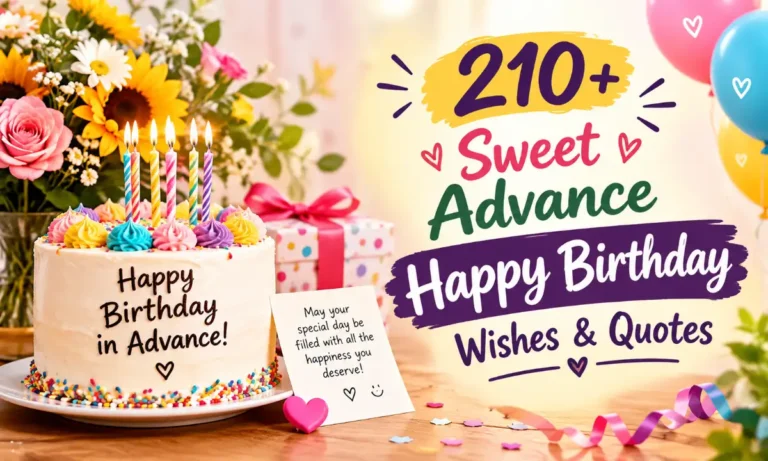 Sweet Advance Happy Birthday Wishes