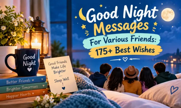 Good Night Messages For Various Friends